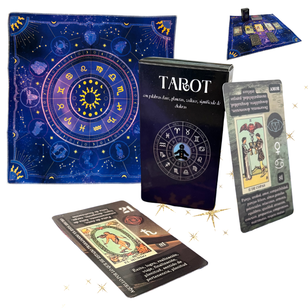Tarot Rider Waite en Español con Tapete de Terciopelo