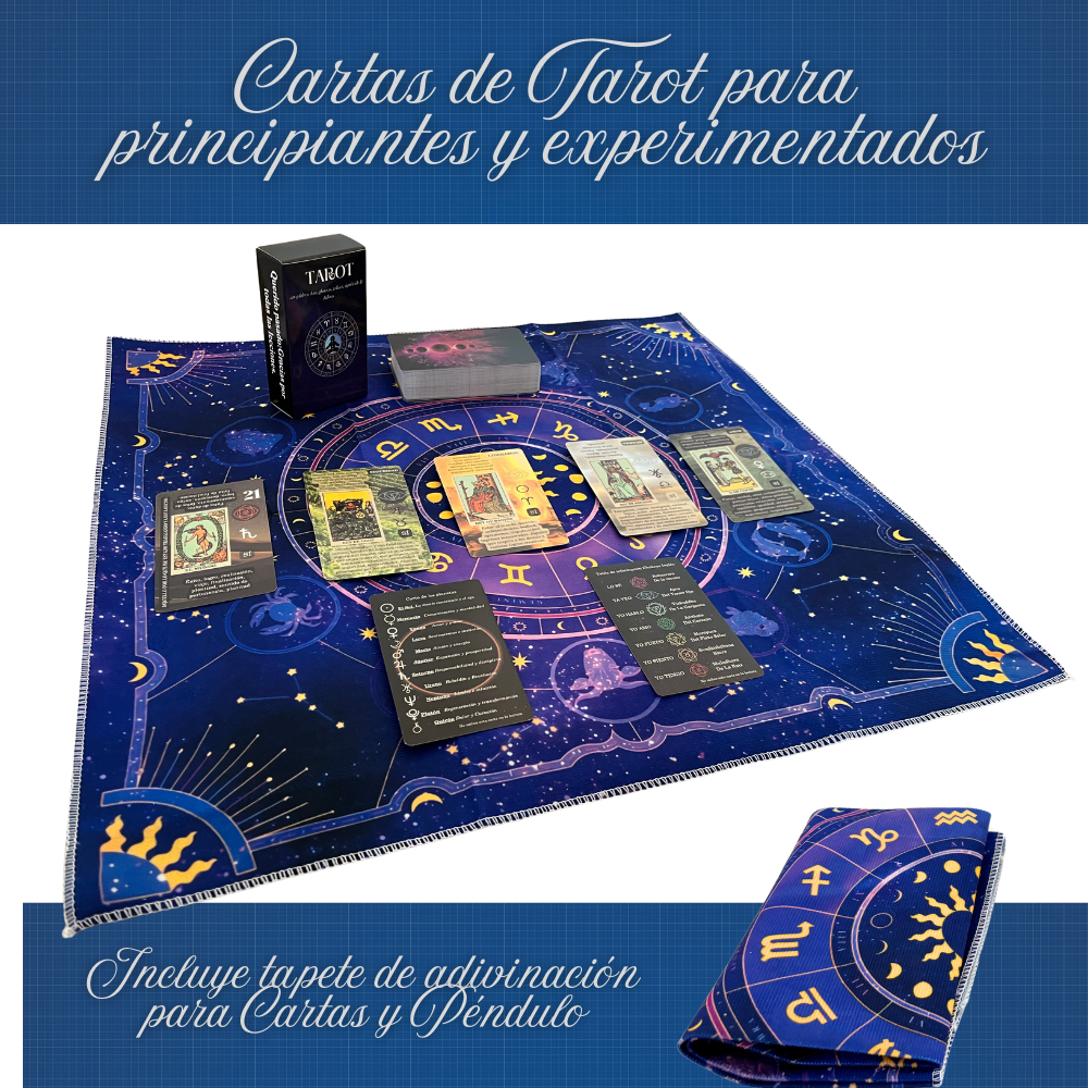 Tarot Rider Waite en Español con Tapete de Terciopelo