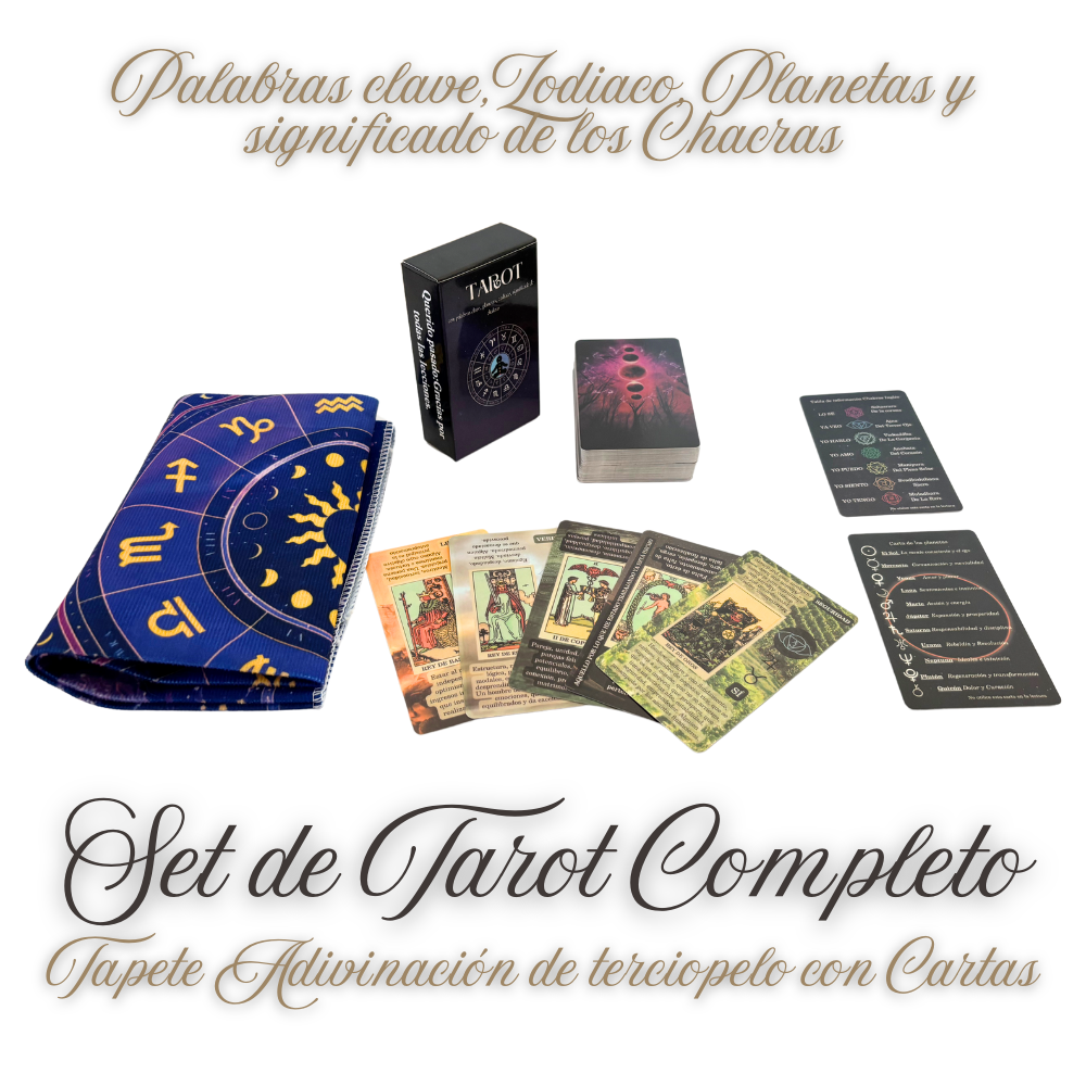 Tarot Rider Waite en Español con Tapete de Terciopelo