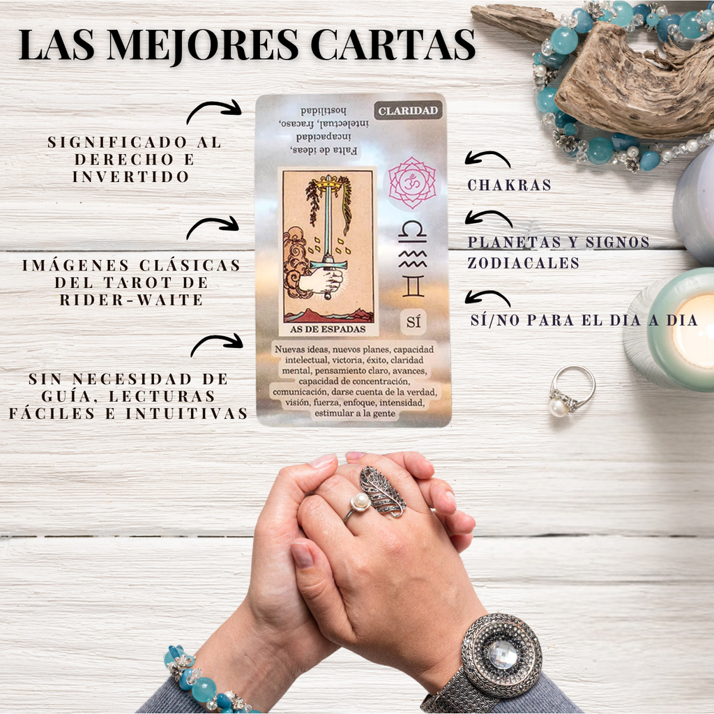 Tarot Rider Waite en Español con Tapete de Terciopelo