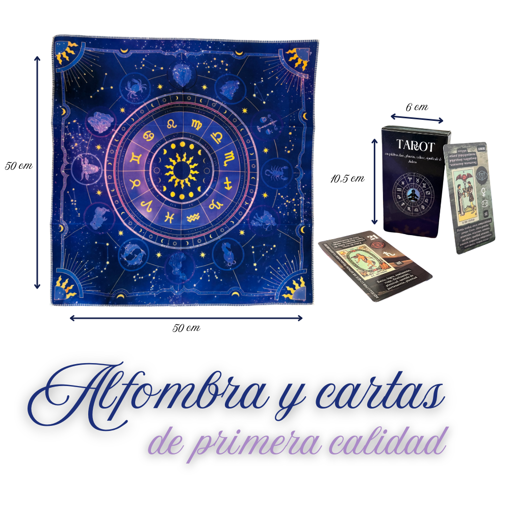 Tarot Rider Waite en Español con Tapete de Terciopelo