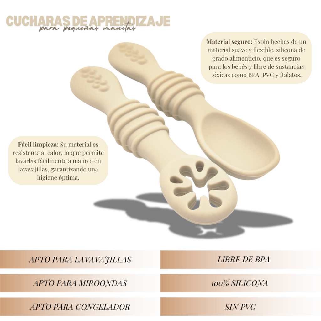 4 Cucharas BLW de Aprendizaje de Silicona