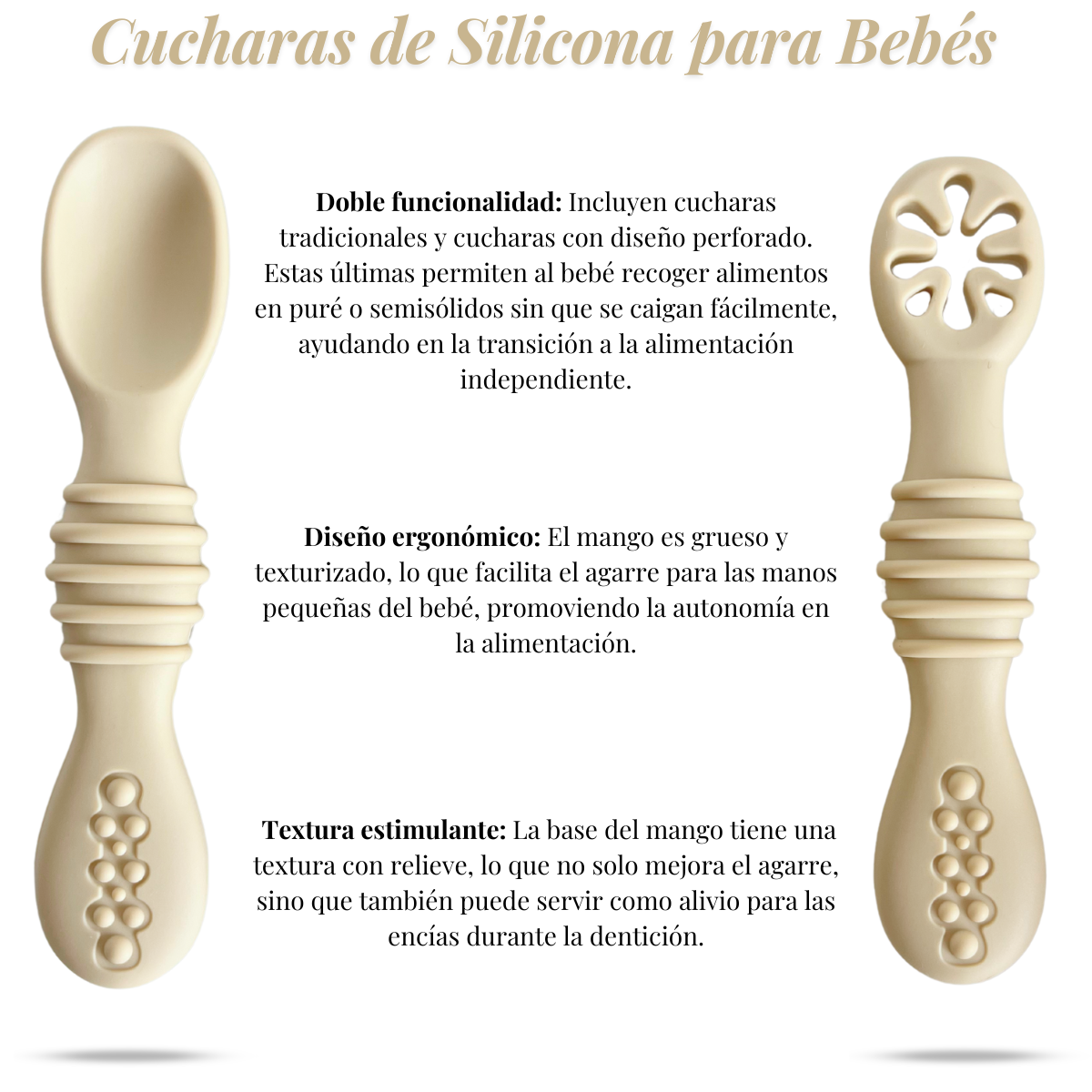 4 Cucharas BLW de Aprendizaje de Silicona