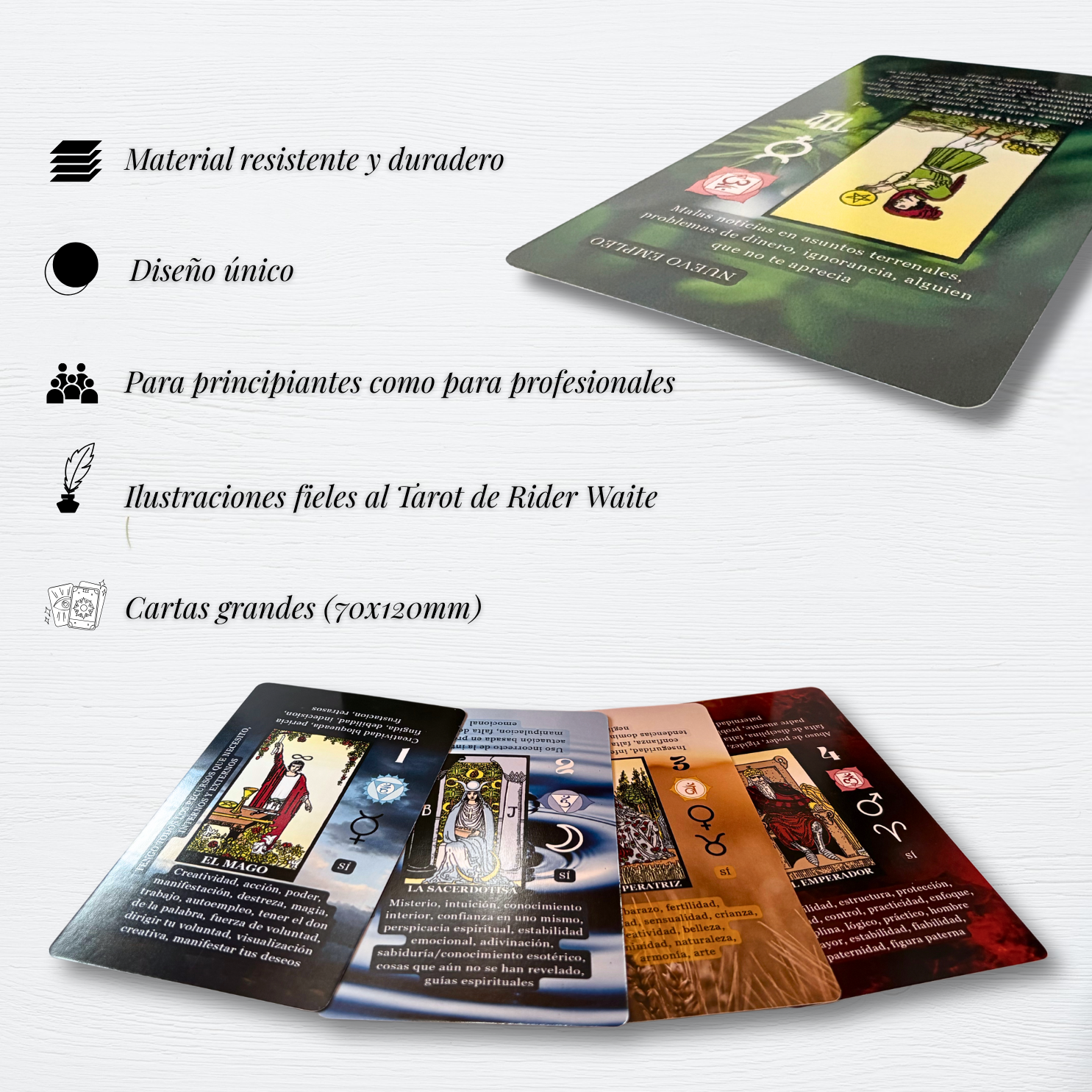 Tarot en Español - 78 Cartas para Principiantes y Profesionales